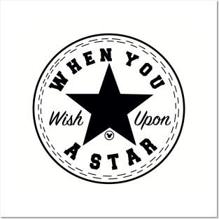 Wish Upon A Star (Black) Posters and Art